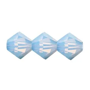 (image for) Preciosa Crystal-4mm Bicone Light Sapphire Opal * 144 Pieces