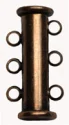(image for) Antique Copper Plate - 3 Loop Slide Clasp