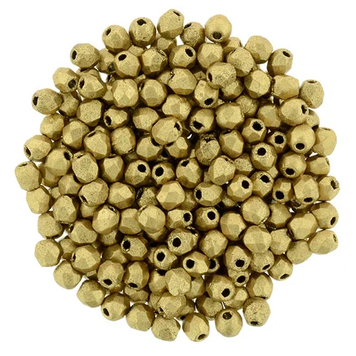 (image for) Czech Fire Polish 4mm-Matte Metallic Flax