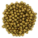 (image for) Czech Fire Polish 3mm-Matte Metallic Antique Gold