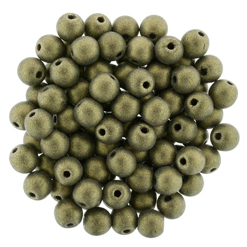 (image for) Czech Fire Polish 3mm-Metallic Suede Gold