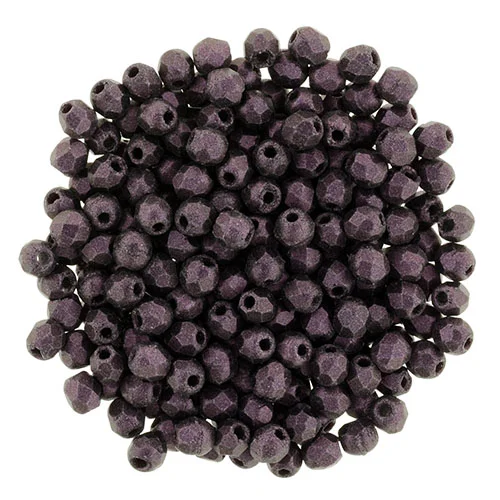 (image for) Czech Fire Polish 3mm-Metallic Suede Pink