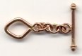 (image for) Handmade Java Copper 15x10mm Diamond Toggle Set * 5 Sets