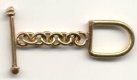 Handmade Java Brass-D Shaped Toggle (image for) Handmade Java Brass-D Shaped Toggle
