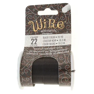(image for) Tarnish Resistant Wire - 22 Gauge Black * 20 Yard Spool