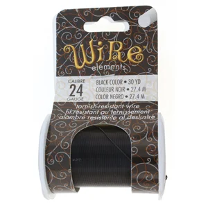 (image for) Tarnish Resistant Wire - 24 Gauge Black * 30 Yard Spool