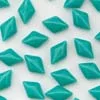 (image for) Czech GemDuo - Turquoise Green Opaque * 10 Grams