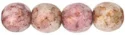 (image for) Czech Melon 8mm Round - Opaque Topaz Pink Luster