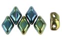(image for) Czech Mini GemDuo - Green Iris Metallic. 6 x 4mm * 10 Grams