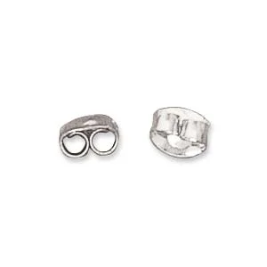 (image for) Stainless Steel Earring Clutch. 5.58 x 4.4 mm. Bag of about 100 Pieces
