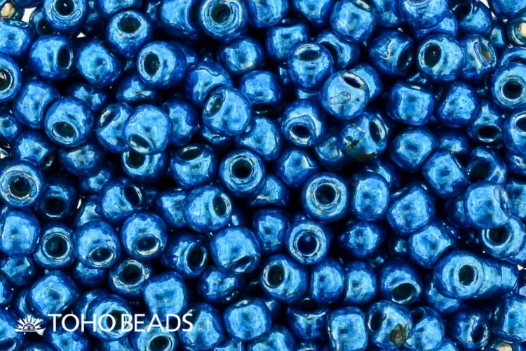 (image for) TOHO 11/o Round-Electric Blue Galvanized PermaFinish. 11TPF583