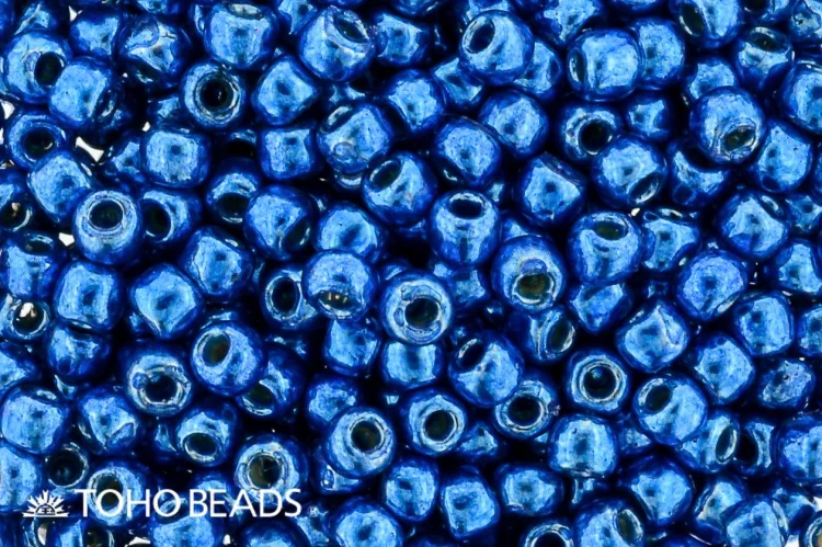 (image for) TOHO 11/o Round-Royal Blue Galvanized PermaFinish. 11TPF585