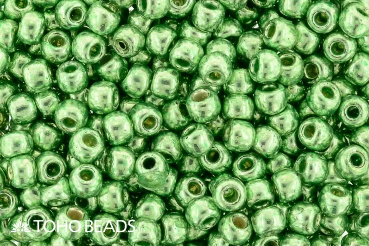 (image for) TOHO 11/o Round-Spring Green Galvanized PermaFinish. 11TPF587