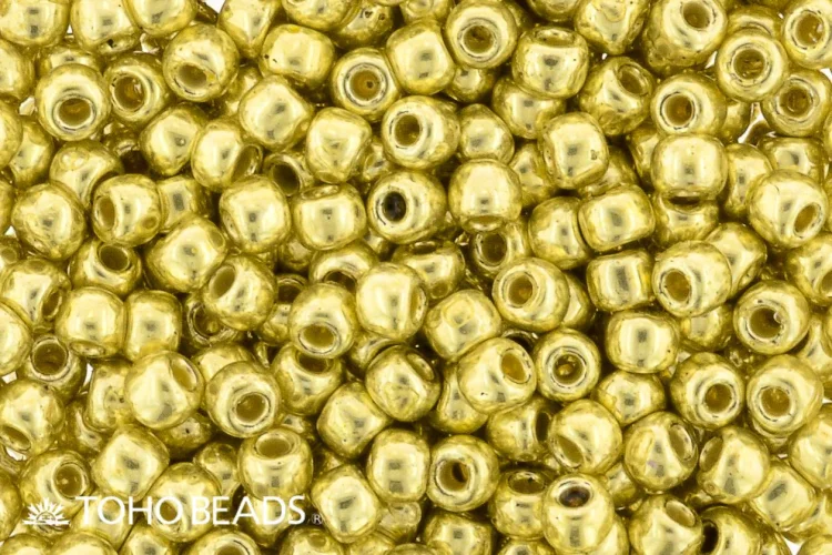 (image for) TOHO 11/o Round-Lemon Gold Galvanized PermaFinish. 11TPF590
