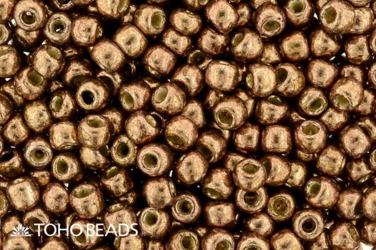(image for) TOHO 8/o Round Seed Bead-Copper Rose Galvanized PermaFinish #8TPF593