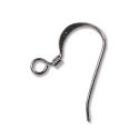 (image for) Black Oxide Finish - Hook Ear Wire with Coil 18 mm * 12 Pieces ( 6 Pairs)
