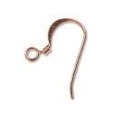 (image for) Copper Plate - Hammered Fish Hook Ear Wire 18 mm * 12 Pieces ( 6 pairs)