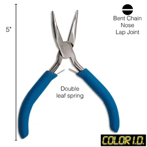 (image for) Bent Chain Nose Pliers "Economy Plier" * Blue Handles