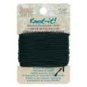(image for) KNOT-IT! 2-Ply Polyester Waxed Cord * BLACK * 15 Yards