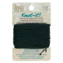 (image for) KNOT-IT! 2-Ply Polyester Waxed Cord * BLACK * 15 Yards