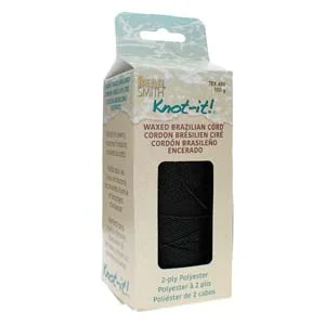 (image for) KNOT-IT! 2-Ply Polyester Waxed Cord * BLACK