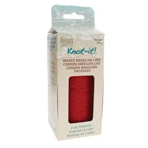 (image for) KNOT-IT! 2-Ply Polyester Waxed Cord * DARK RED
