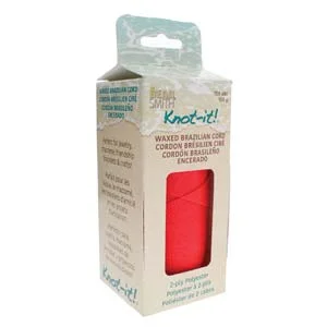 (image for) KNOT-IT! 2-Ply Polyester Waxed Cord * NEON PINK