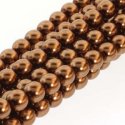 (image for) Czech Glass 4mm Round-Glass Pearls, Antique Gold  * 120 Bead Strand