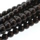 (image for) Czech Glass 4mm Round-Glass Pearls, Black  * 120 Bead Strand