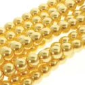 (image for) Czech Glass 4mm Round-Glass Pearls, Sunglow * 120 Bead Strand
