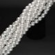 (image for) Czech Glass 6mm Round-Glass Pearls, Bridal White  * 75 Bead Strand
