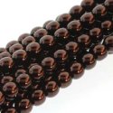 (image for) Czech Glass 6mm Round-Glass Pearls, Bronze  * 75 Bead Strand