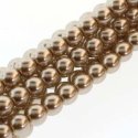(image for) Czech Glass 4mm Round-Glass Pearls, Cocoa * 120 Bead Strand