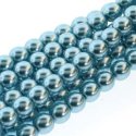 (image for) Czech Glass 3mm Round-Glass Pearls, Cerulean * 150 Bead Strand