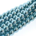 (image for) Czech Glass 4mm Round-Glass Pearls, Cerulean  * 120 Bead Strand