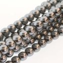 (image for) Czech Glass 3mm Round-Glass Pearls, Silver * 150 Bead Strand