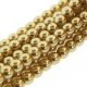 (image for) Czech Glass 4mm Round-Glass Pearls, Gold  * 120 Bead Strand