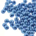 (image for) Czech Glass 2mm Round-Glass Pearls, Matte Persian Blue * 150 Bead Strand