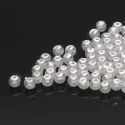 (image for) Czech Glass 2mm Round-Glass Pearls, BRIDAL WHITE * 150 Bead Strand