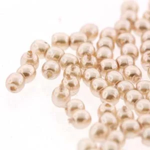 (image for) Czech Glass 3mm Round-Glass Pearls, Pink * 150 Bead Strand