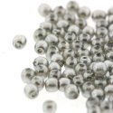 (image for) Czech Glass 2mm Round-Glass Pearls, Silver * 150 Bead Strand