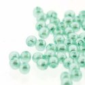 (image for) Czech Glass 2mm Round-Glass Pearls, Aqua * 150 Bead Strand