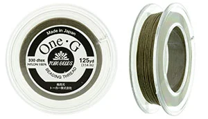 (image for) TOHO One-G Thread 125 Yard Spool-Light Khaki. Stock #: PT-20-125 - Click Image to Close