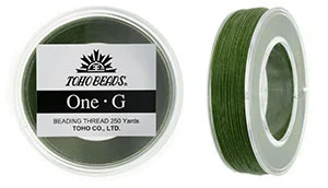 (image for) TOHO One-G Thread 125 Yard Spool-Green. Stock #: PT-12-125
