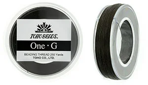 (image for) TOHO One-G Thread 125 Yard Spool-Brown. Stock #: PT-7-125