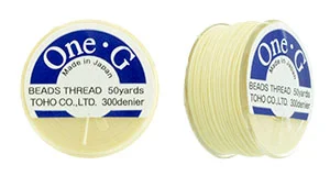 (image for) TOHO One-G Thread 50 Yards-Cream #PT-13-50 - Click Image to Close