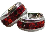 (image for) 4mm Silver Plate Rhinestone Rondelle-Hyacinth-100 pack
