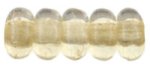 (image for) Czech 3mm Rondelle-Champagne Transparent Luster * Strand of 100 Glass Beads