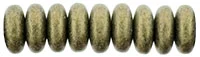 (image for) Czech 6mm Rondelle-Metallic Suede Gold * Strand of 50 Glass Beads