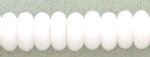 (image for) Czech 4mm Rondelle-White Opaque * Strand of 100 Glass Beads